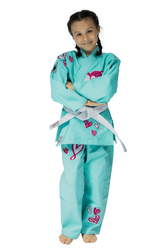 Turkusowa Judoga Uone 350 gsm na dziewczynce